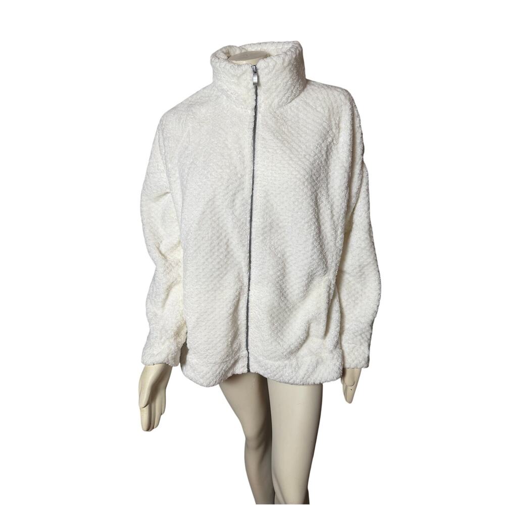 Zeroxposur White Supersoft Women's Full Zip Up Fleece Sweater XXL